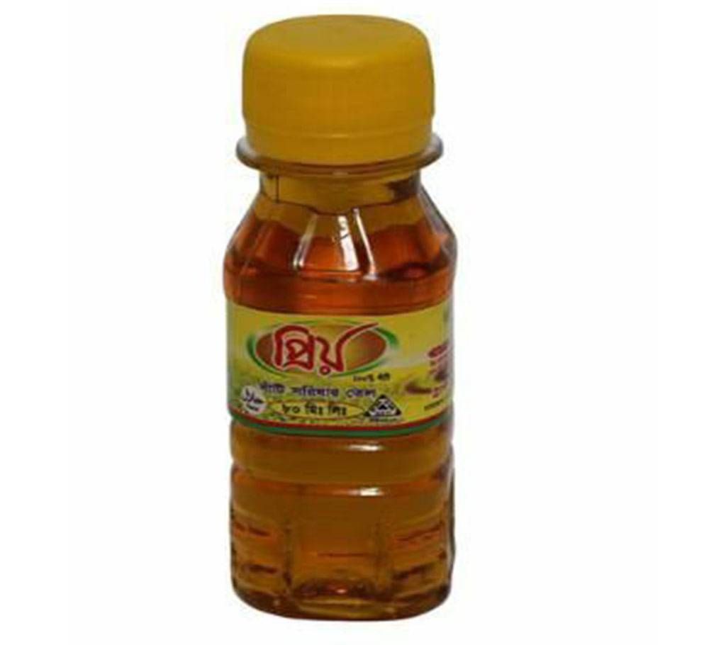 Priyo Mustard Oil 80ml   - PRIYO-326336