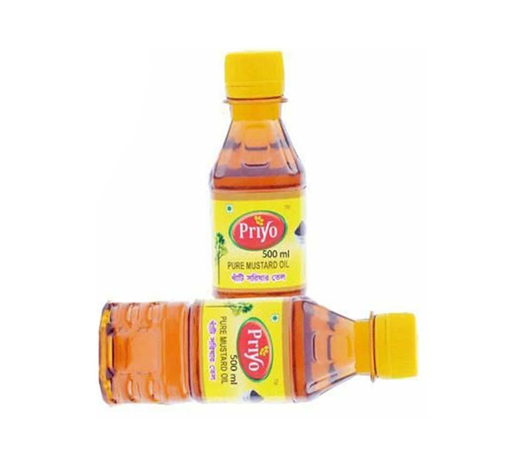 Priyo Mustard Oil 500ml   - PRIYO-326340