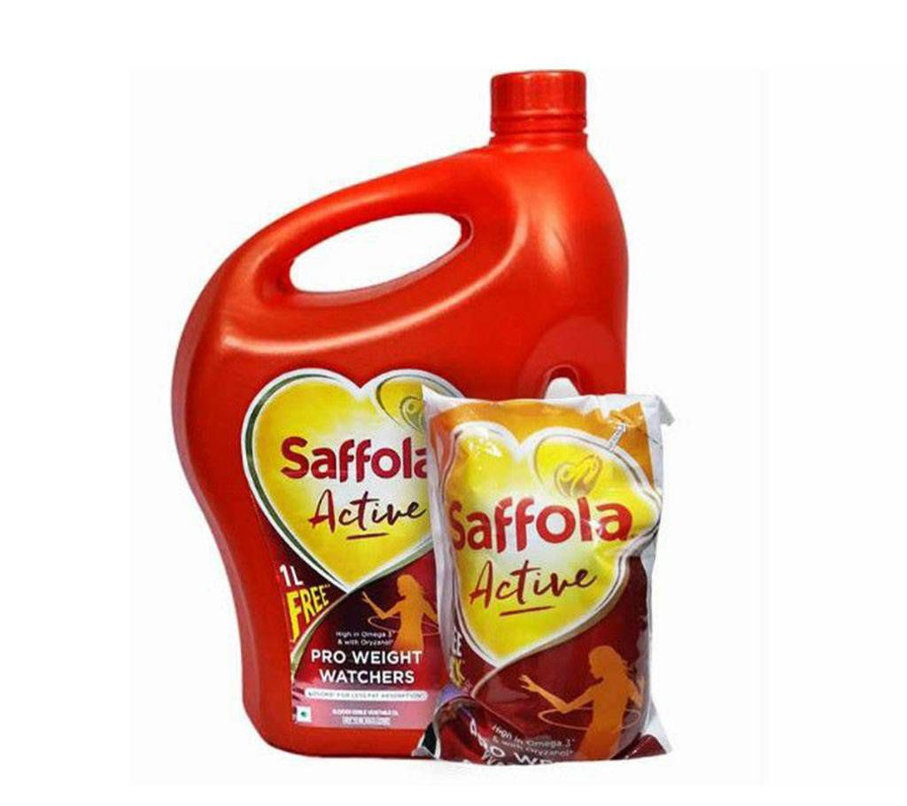 Saffola Active Soybean Refined Oil - 5 ltr. New mrp - ASD -33- 7MARICO-310474