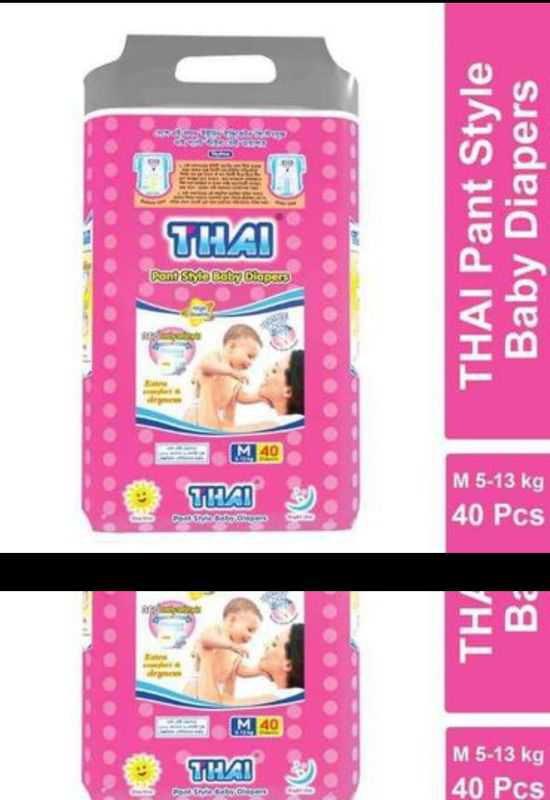 Thai Baby Diapers (Pant Style) M (5-13 kg) (Bangladesh) 40 pcs up