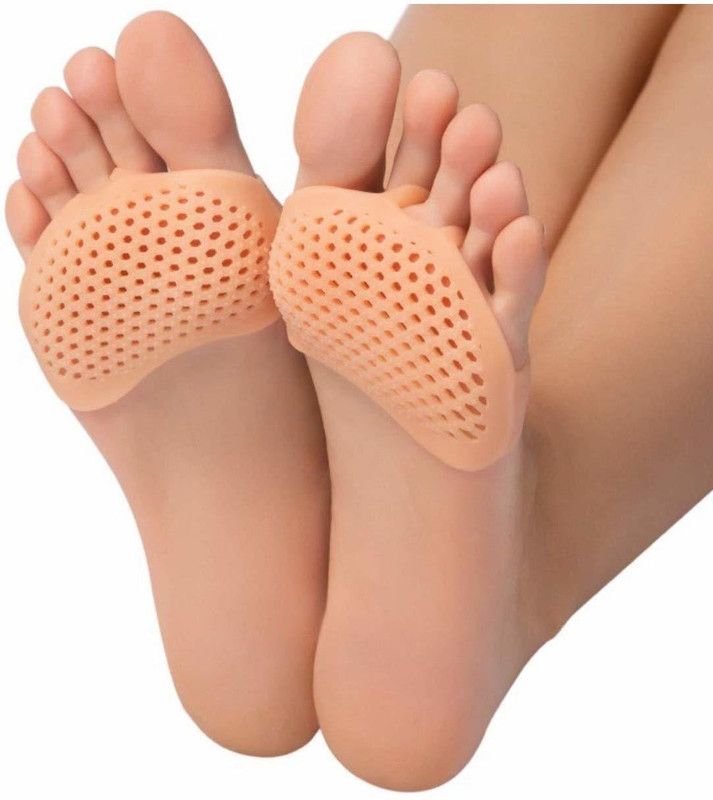 Deriz 2 Pieces Metatarsal Ball of Foot Cushion Forefoot Pads Foot Support  (Beige)