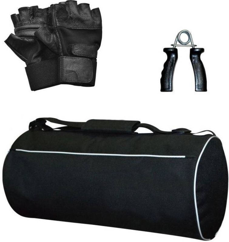 GLS Fitness Combo Of Gym Duffle Bag Gym Gloves & Hand Grip Fitness Accessory Kit Kit