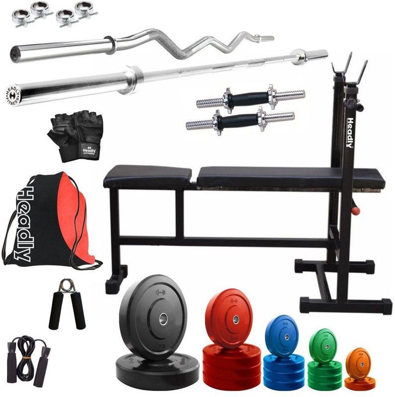 Headly 62 kg Premium CP-HR-62KGCOMBO5 Coloured Home Gym Combo