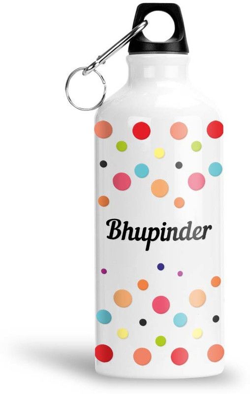Furnish Fantasy Colorful Aluminium Water Bottle-Best Happy Birthday Gift, Return Gift, Bhupinder 750 ml Sipper  (Pack of 1, White, Aluminium)