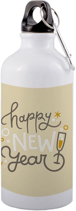 COLOR YARD happy new year mug gift lettering-happy-new-year design on 600 ml Sipper  (Pack of 1, Multicolor, Aluminium)