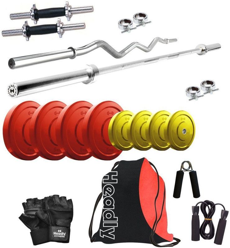Headly 30 kg Premium CP-HR-30KGCOMBO2 Coloured Home Gym Combo