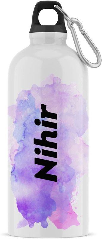 Ashvah Sipper/Water Bottle - Best Happy Birthday Gift for Kids, Name - Nihir 600 ml Sipper  (Pack of 1, White, Aluminium)