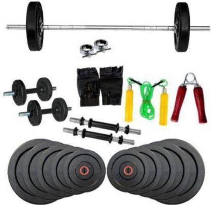 RIO PORT 8 kg 8KG HOME GYM COMBO 2KG 4PVC PLATE BEST HOME COMBO Home Gym Combo