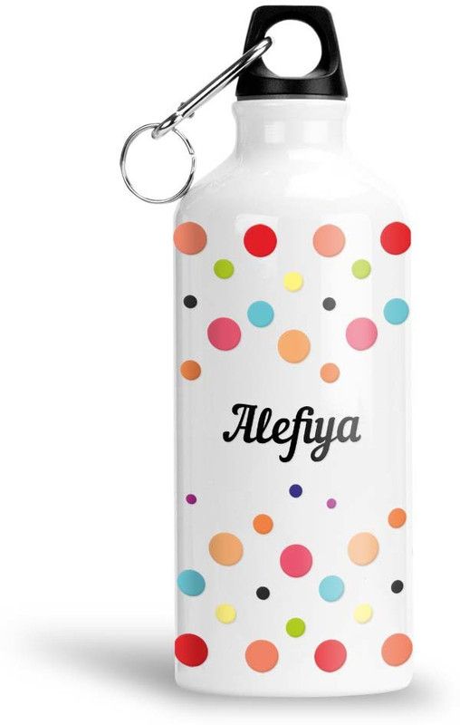 Furnish Fantasy Colorful Aluminium Water Bottle- Best Happy Birthday Gift, Return Gift, Alefiya 750 ml Sipper  (Pack of 1, White, Aluminium)