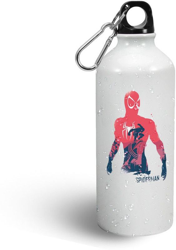 Tee Mafia Spider Man sipper bottle for Friends 600 ml Sipper  (Pack of 1, White, Aluminium)