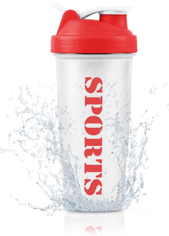 TRUE INDIAN Amazing Quality Of Gym Shaker Bottle|Gym Shaker|Shaker bottle With Blender Ball 700 ml Shaker  (Pack of 1, Red, Plastic)
