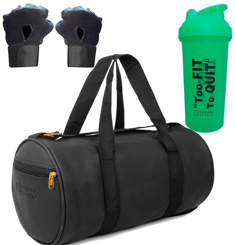 5 O' CLOCK SPORTS Enclosed With Soft Leather Gym Bag Fitness Accessory Kit Kit