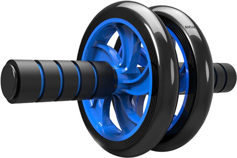 NIRVA 2 Wheel Ab Roller - This Abs Wheel comes with a Knee Pad and Dual Wheel Rollers Ab Exerciser  (Blue)