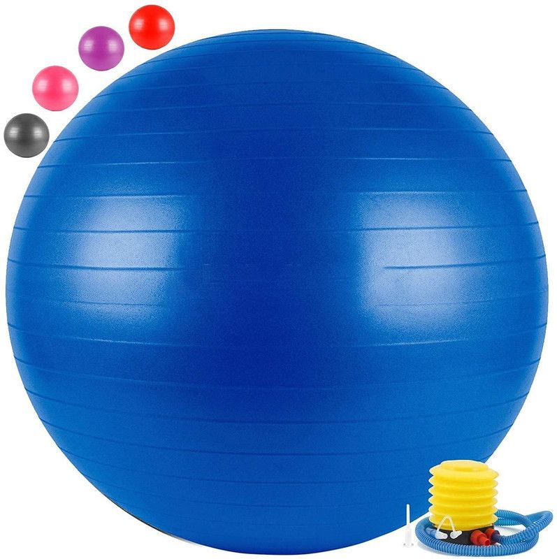 HETSONSFK H-06 Anti-Burst Exercise Gym Ball Gym Ball  (With Pump)