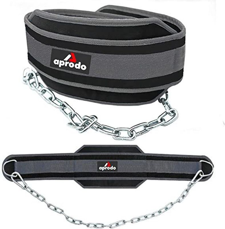 aprodo Professional Back Support DIP Belt with Steel Chain 36 INCHES, ONE Size FITS All Back Support
