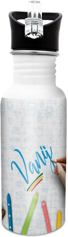 HOT MUGGS Vanij-Crayons 600 ml Sipper  (Pack of 1, Multicolor, Steel)