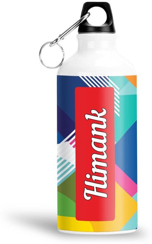 Furnish Fantasy Geometrical Print Aluminium 750ml Water Bottle - Best Birthday Gift - Himank 750 ml Sipper  (Pack of 1, Multicolor, Aluminium)