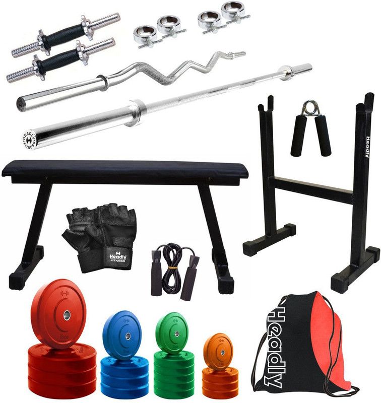 Headly 48 kg Premium CP-HR-48KGCOMBO16 Coloured Home Gym Combo