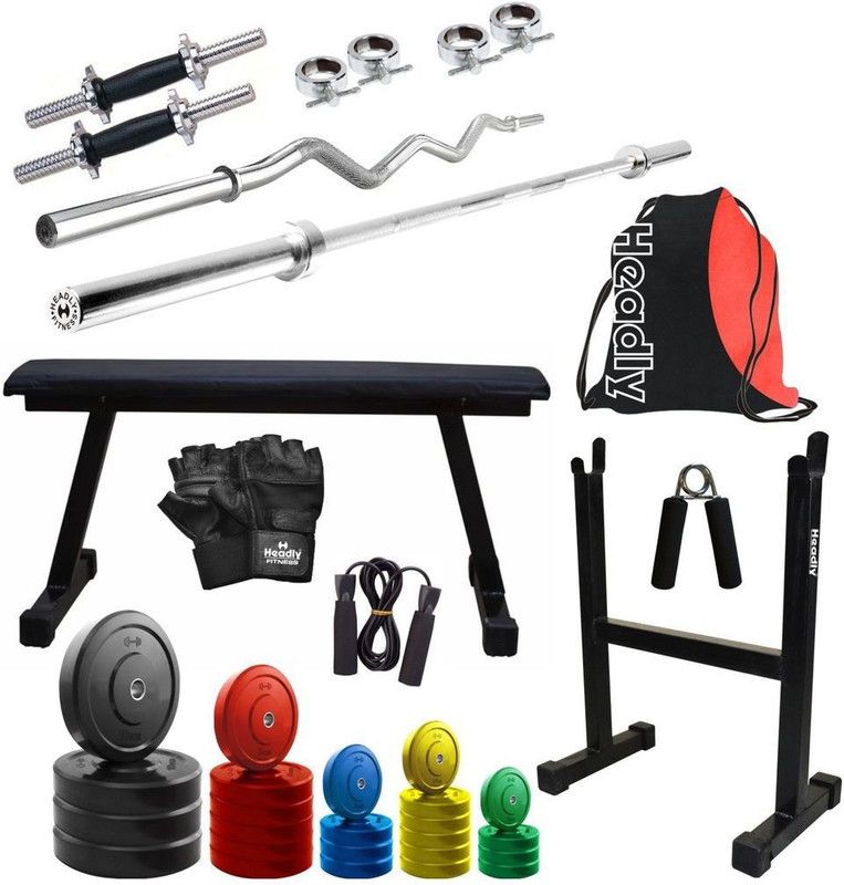 Headly 105 kg Premium CP-HR-105KGCOMBO16 Coloured Home Gym Combo