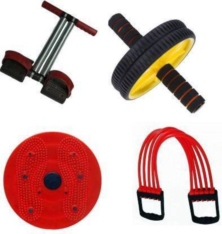 VACULACE SPECIAL COMBO OF TUMMY TWISTER , TRIMMER AND CHEST EXPANDER, AB Roller FULL BODY WORKOUT Home Gym Kit Fitness Accessory Kit Kit