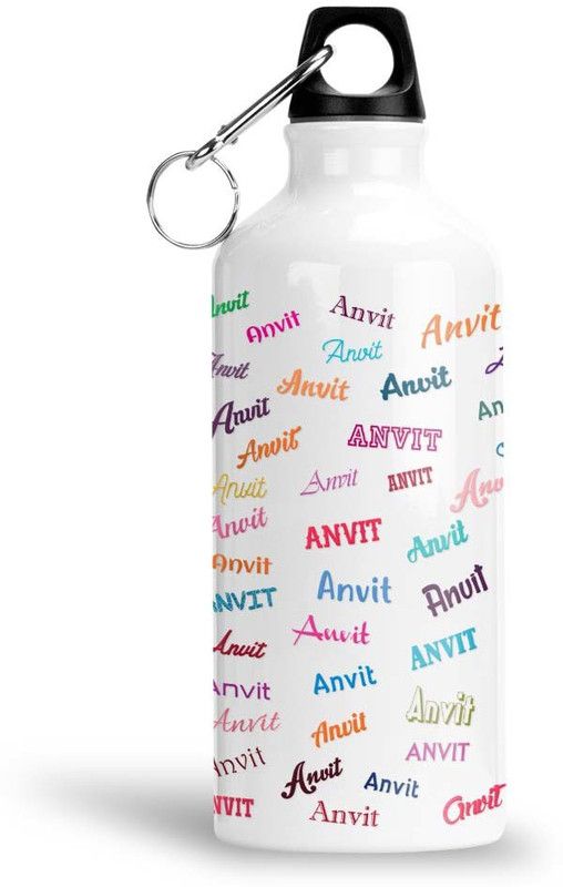 Furnish Fantasy Colorful Aluminium Sipper Bottle - Best Happy Birthday Gift for Kids , Anvit 600 ml Sipper  (Pack of 1, Multicolor, Aluminium)