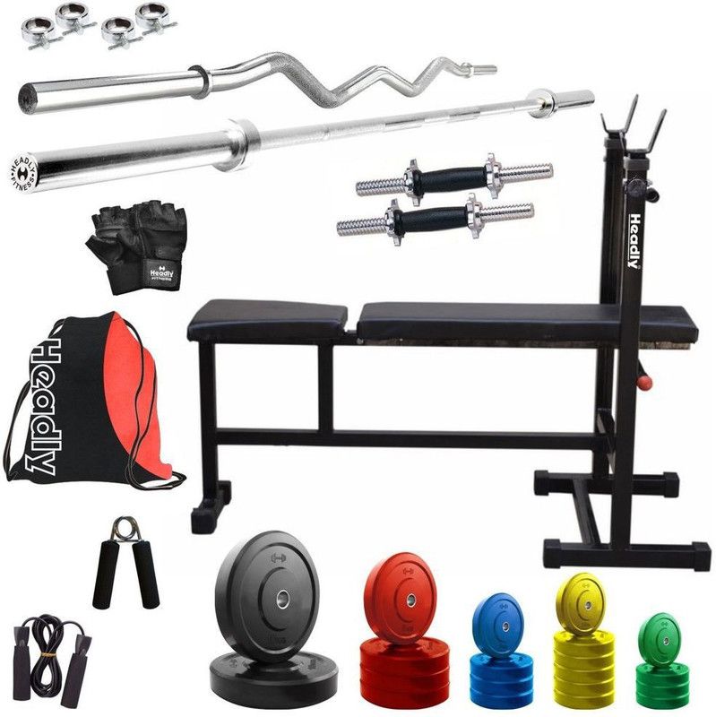 Headly 75 kg Premium CP-HR-75KGCOMBO5 Coloured Home Gym Combo