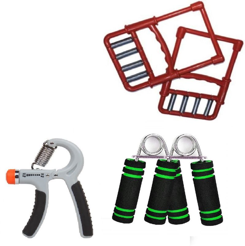 Dr Pacvu 3|Hand Grip,2 Gripper,2 Finger Stretcher for Increase forearm,Wrist arm strength Fitness Accessory Kit Kit