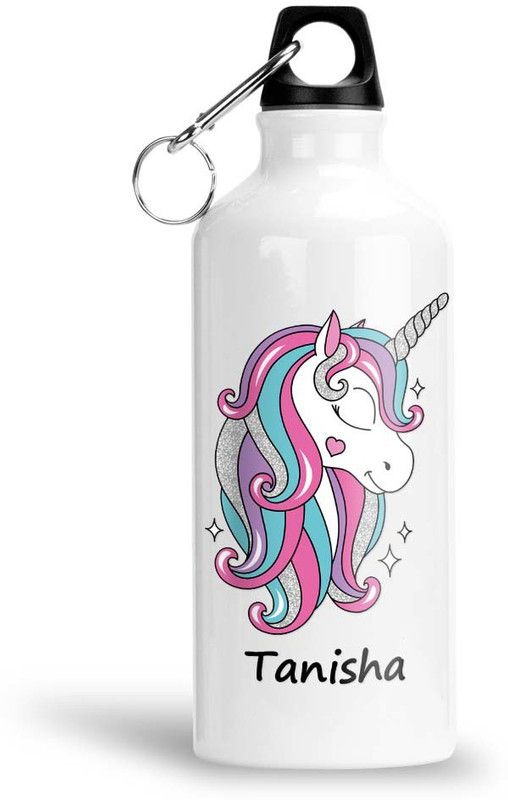 Furnish Fantasy Unicorn Aluminium 750ml Water Bottle-Best Happy Birthday, Return Gift, Tanisha 750 ml Sipper  (Pack of 1, White, Aluminium)