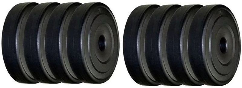 Monika Sports 8 plates of 1 kg each ( 8 kg ) for exercise in home gym Black Weight Plate  (8 kg)