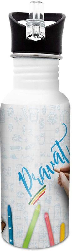 HOT MUGGS Pravat-Crayons 600 ml Sipper  (Pack of 1, Multicolor, Steel)