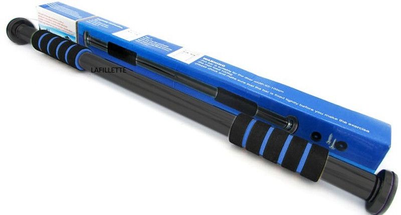 LAFILLETTE Non Slip Steel Doorway Exercise Bar Upper Body Workout Horizontal Bar For Home Gym Chin-up Bar  (Blue)