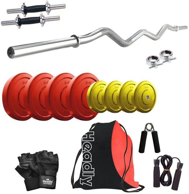 Headly 30 kg Premium CP-HR-30KGCOMBO3 Coloured Home Gym Combo
