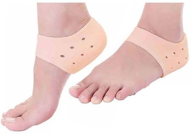 mjshopezone siliocn half heel protector Heel Support  (Beige)