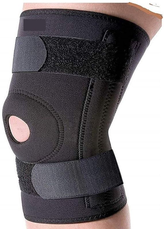 ANTONIS (BLACK) Adjustable Neoprene Knee Cap Support Brace Pair for Sports, Gym, Running Knee Support  (Black)