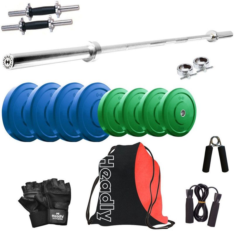 Headly 20 kg Premium CP-HR-20KGCOMBO9 Coloured Home Gym Combo