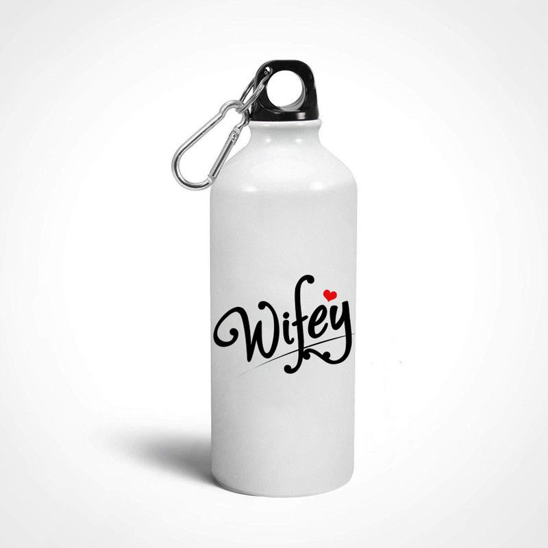 Festa Valentine Gift For Girlfriend Boyfriend Gift Wife Printed Design-19 600 ml Sipper  (Pack of 1, White, Aluminium)