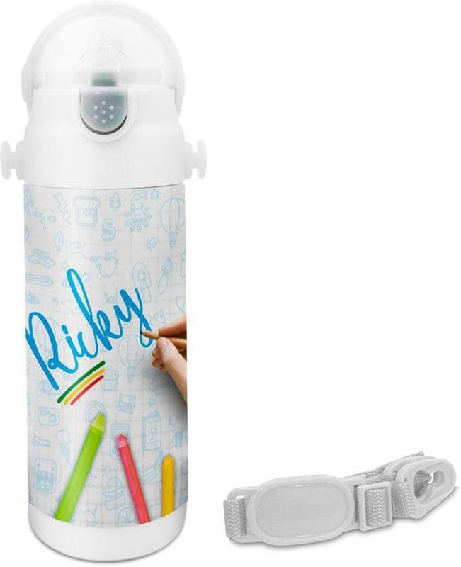HOT MUGGS Ricky - Crayons Insulated Astro Bottle 350 ml Sipper  (Pack of 1, Multicolor, Steel)
