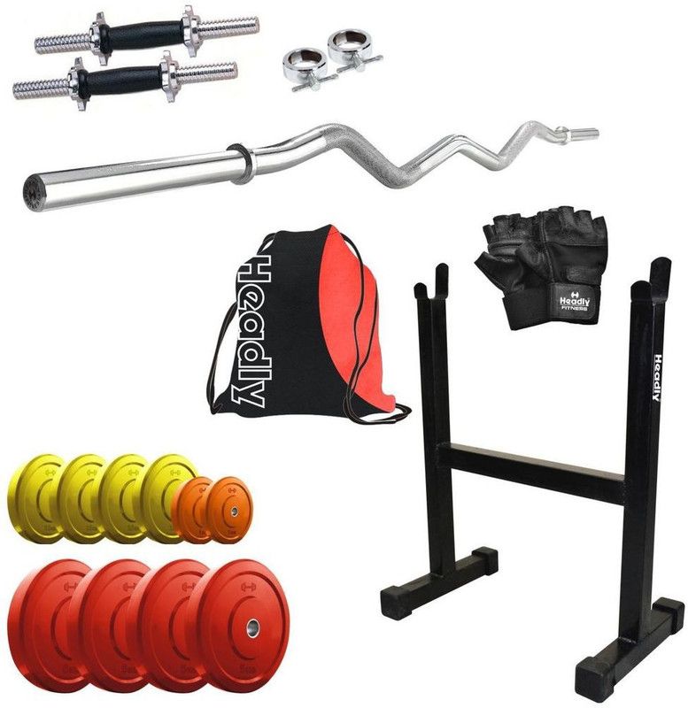 Headly 32 kg Premium CP-HR-32KGCOMBO15 Coloured Home Gym Combo