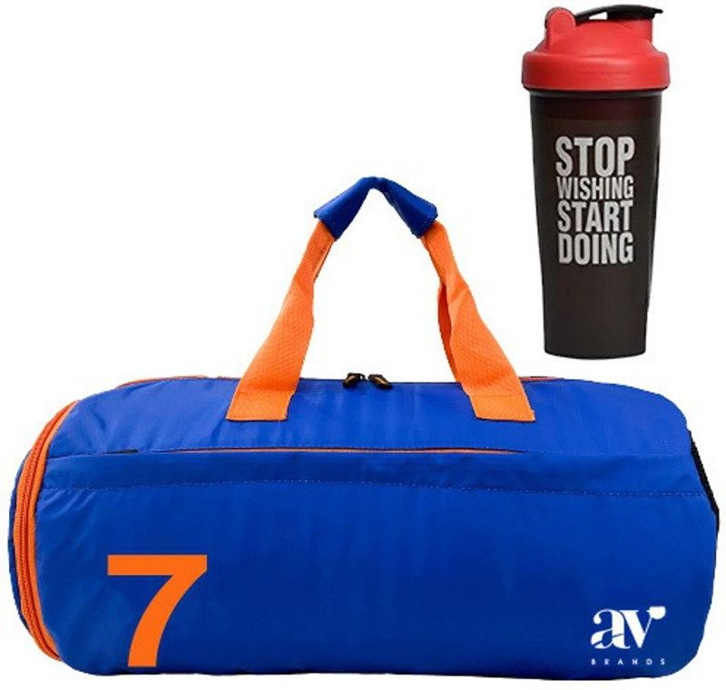 AV Brands 20 L Gym Duffel Bag with shoe compartment ll stop wishing start doing red Fitness Accessory Kit Kit