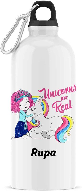 ARTBUG Unicorn Sipper/Water Bottle - Best Birthday Gift for Kids, Name - Rupa 600 ml Sipper  (Pack of 1, White, Aluminium)
