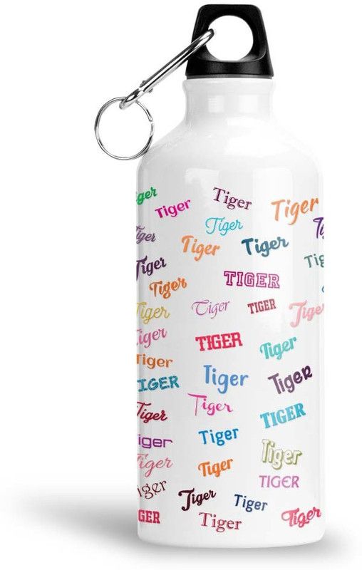 Furnish Fantasy Colorful Aluminium Sipper Bottle - Best Happy Birthday Gift for Kids, Name - Tiger 600 ml Sipper  (Pack of 1, White, Aluminium)