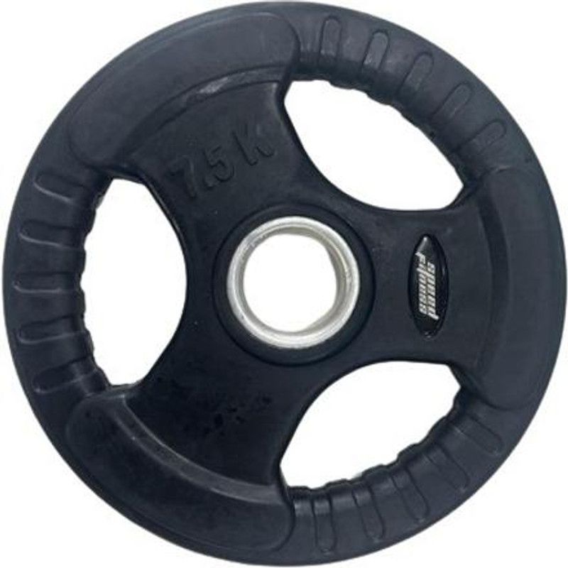 speedfitness Speed Fitness Rubber Coated & Integrated Metal Grip - Black Weight Plate 15 kg Black Bar & Plate Combo  (15 kg)