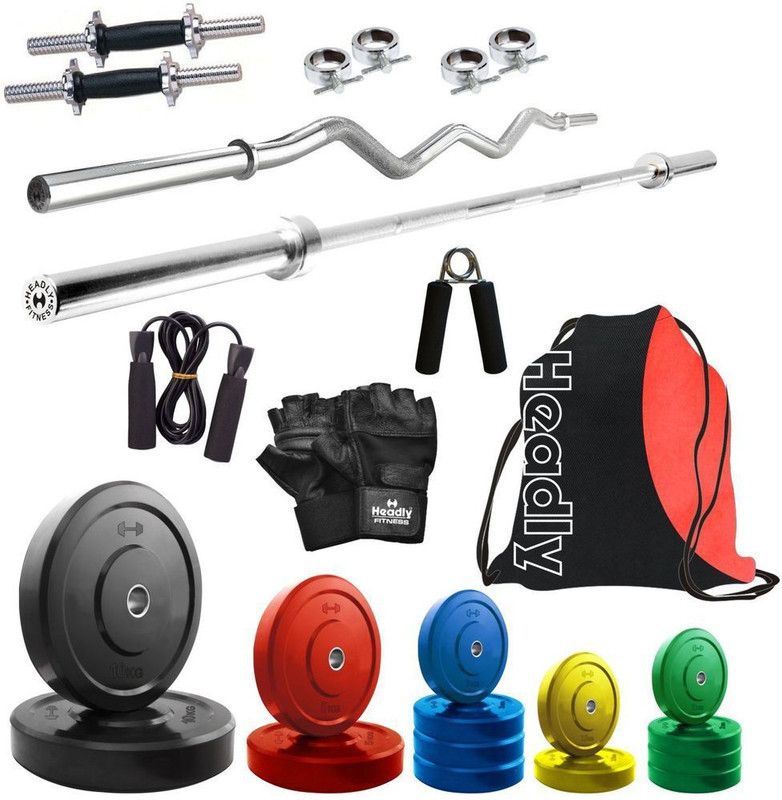 Headly 55 kg Premium CP-HR-55KGCOMBO2 Coloured Home Gym Combo