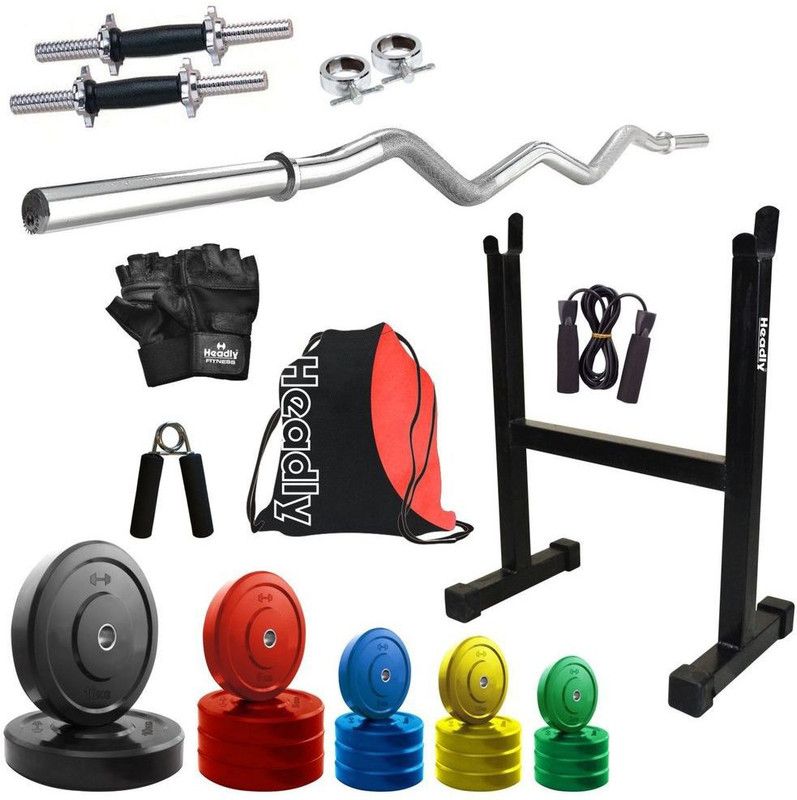 Headly 70 kg Premium CP-HR-70KGCOMBO14 Coloured Home Gym Combo
