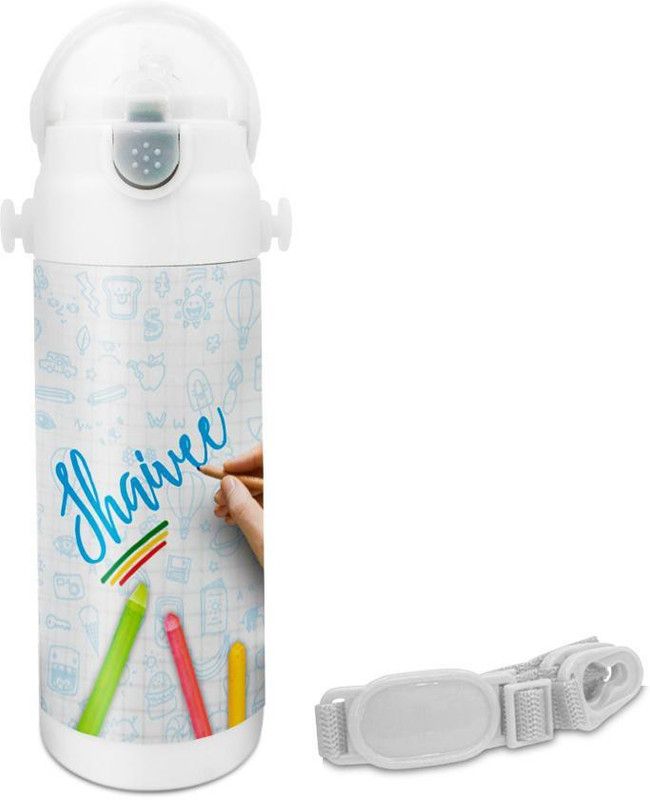 HOT MUGGS Shaivee - Crayons Insulated Astro Bottle 350 ml Sipper  (Pack of 1, Multicolor, Steel)