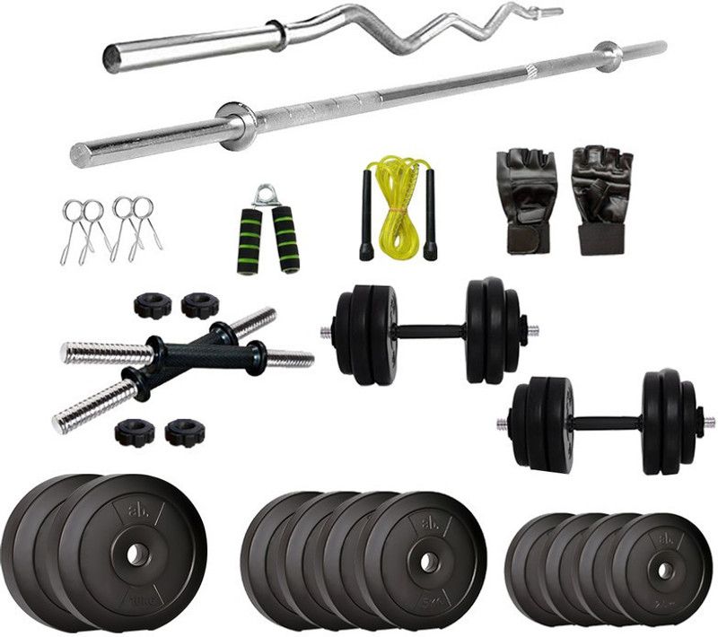 anythingbasic. 50 kg ab.PVC-50 kg Combo 3-4ft-WOB Home Gym Combo