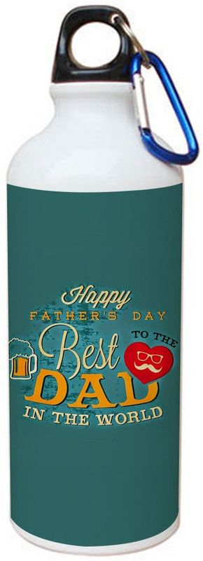 LOF Father day gift for grandpa daddy papa Water Bottle D-31 600 ml Sipper  (Pack of 1, Multicolor, Aluminium)
