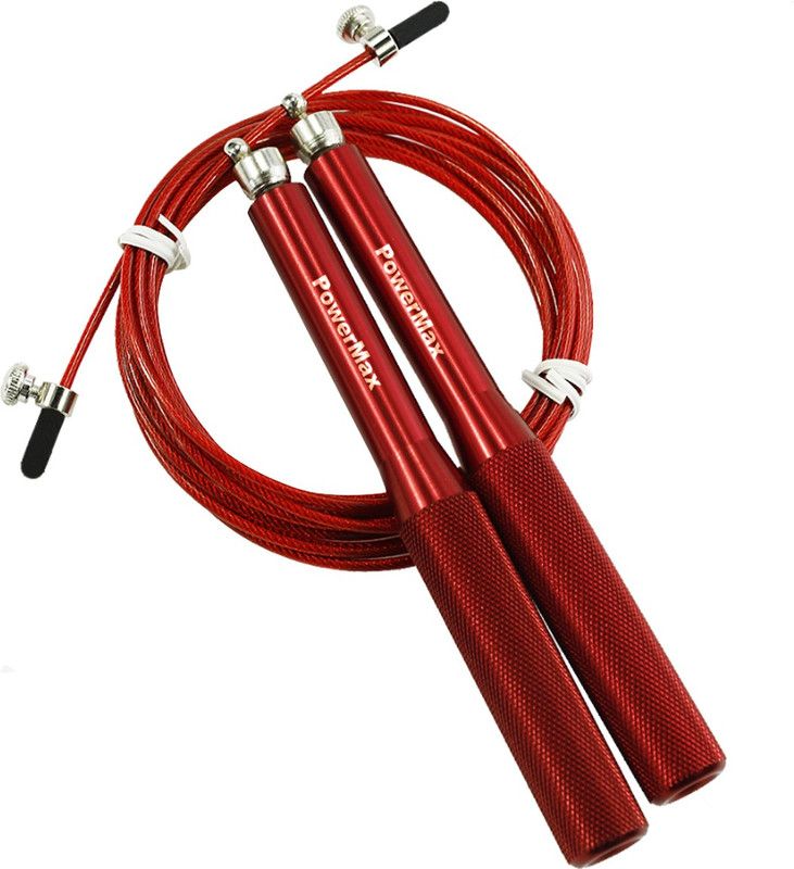 Powermax Fitness JA-3 (Red) Exercise Speed Jump Rope With Adjustable Cable Ball Bearing Skipping Rope  (Red, Length: 300 cm)