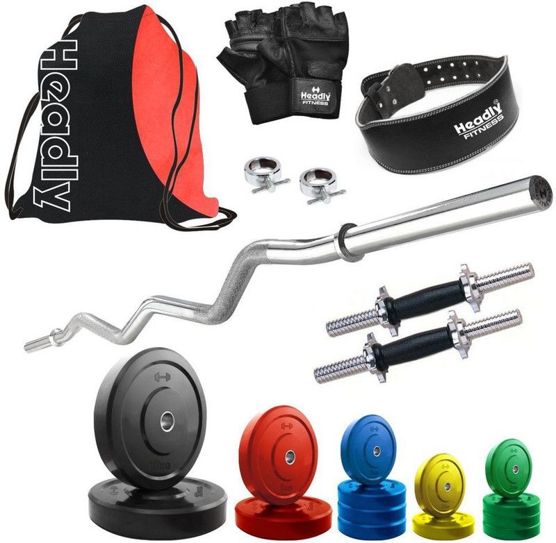 Headly 55 kg Premium CP-HR-55KGCOMBO24 Coloured Home Gym Combo