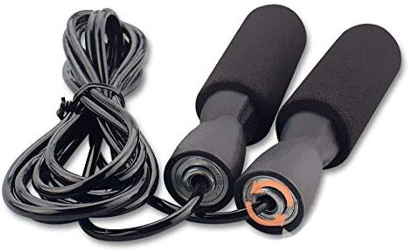 V P HUB Black Skipping rope Speed Skipping Rope  (Length: 275 cm)